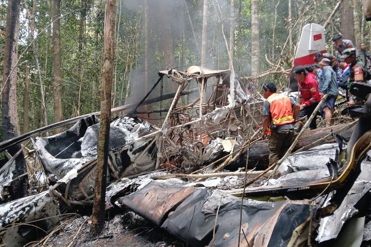 Pesawat Pelita Air Jatuh Di Nunukan
